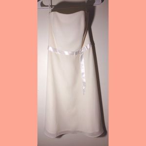 Cream Strapless Dress | Scott McClintock